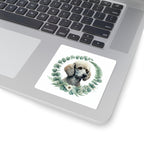 Poodle Watercolor Botanical Wreath Kiss-Cut Stickers | Premium Dog Prints | Tritan — view 5 of 12