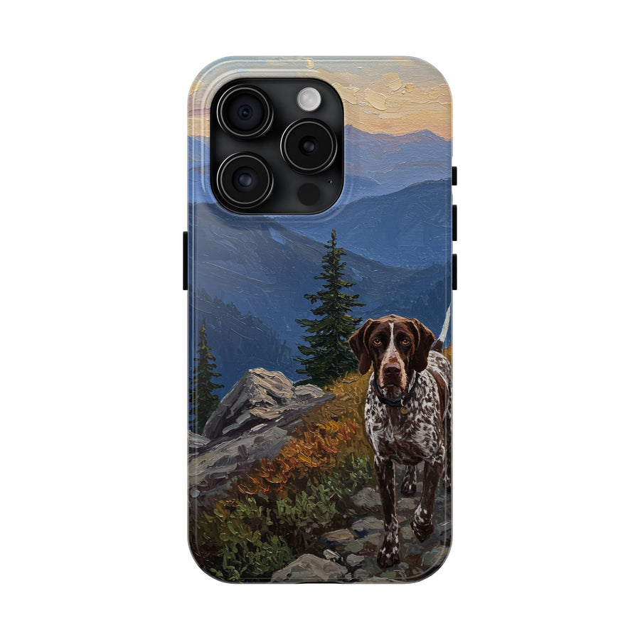 Acrylic German Shorthaired Pointer - Mountain Overlook | Tough Phone Case