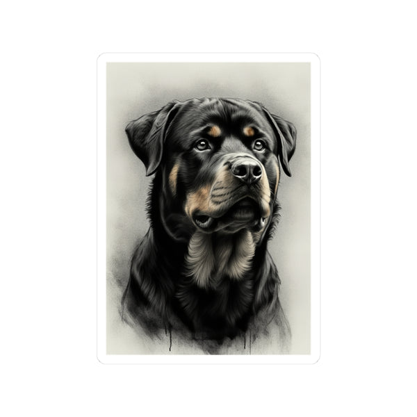 Charcoal Rottweiler Rottweiler Kiss-Cut Stickers - Rottweiler pride — gentle giants deserve great art