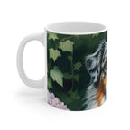 Australian Shepherd Watercolor Garden Peek Coffee Mug | Premium Dog Prints | Tritan — secondary view