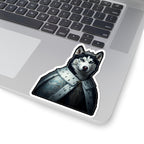 Siberian Husky Kings & Queens Royal Portrait Sticker, Dog Portrait Vinyl Decal, Kiss-Cut Sticker, Siberian Husky Lover Gift