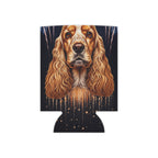 Cocker Spaniel America 250 Patriotic Dog Pattern Can Cooler | Summer Party Gift | Independence Day Drink Holder | Dog Lover Decor — primary view