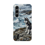 Acrylic Gallery Print Siberian Husky - Coastal Cliffside | Tough Phone Case — view 9 of 28
