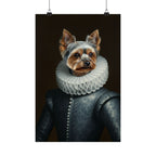 Yorkshire Terrier Renaissance Royal Portrait Matte Poster, Regal Dog Art Print, Yorkshire Terrier Lover Gift, Wall Art