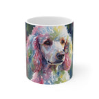 Poodle Watercolor Ceramic Coffee Mug 11oz, Soft Dog Painting, Poodle Lover Gift