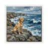 Labrador Retriever Acrylic Coastal Cliffside Kiss-Cut Stickers | Premium Dog Art | Tritan