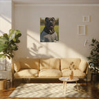 Cane Corso Oil Painting Soccer Portrait Canvas Wall Art | Dog Lover Gift | Athletic Pet Decor