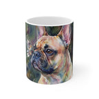 French Bulldog Watercolor Ceramic Coffee Mug 11oz, Soft Dog Painting, French Bulldog Lover Gift