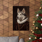 Siberian Husky Renaissance Royal Portrait Matte Poster, Regal Dog Art Print, Siberian Husky Lover Gift, Wall Art