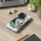 Siberian Husky Watercolor Botanical Wreath Phone Case | Premium Dog Prints | Tritan — view 11 of 28