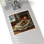 Acrylic English Bulldog - Winter Hearth | Kiss-Cut Stickers