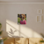 Poodle Oil Painting Soccer Portrait Wall Art, Poodle Mom Gift, Dog Lover Decor, Stretched Canvas Print