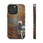 Acrylic Siberian Husky - Autumn Woods | Tough Phone Case