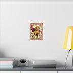 Golden Retriever Comic Pop Art Canvas - Dynamic Dog Print with Retro Halftone Style