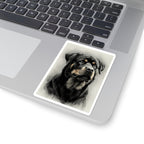 Charcoal Rottweiler Rottweiler Kiss-Cut Stickers - Rottweiler pride — gentle giants deserve great art — view 7 of 12