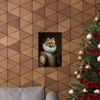 Pomeranian Renaissance Royal Portrait Matte Poster, Regal Dog Art Print, Pomeranian Lover Gift, Wall Art