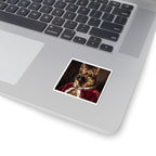 German Shepherd Kings & Queens Royal Portrait Sticker, Dog Portrait Vinyl Decal, Kiss-Cut Sticker, German Shepherd Lover Gift