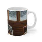 Acrylic Australian Shepherd - Winter Hearth | Ceramic Mug 11oz
