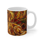 Dachshund Stained Glass Warm Jewel Ceramic Mug 11oz | Dog Lover Gift