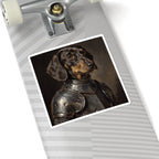 Dachshund Medieval Knight Portrait Sticker, Dog Portrait Vinyl Decal, Kiss-Cut Sticker, Dachshund Lover Gift