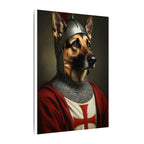 German Shepherd Medieval Knight Portrait Canvas Wall Art, Regal Dog Painting, German Shepherd Lover Gift, Stretched Canvas