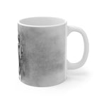 Beagle Charcoal Portrait Ceramic Mug 11oz | Premium Dog Art | Tritan