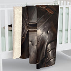 Pomeranian Medieval Knight Portrait Regal Throw Blanket | Premium Dog Art | Tritan
