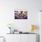 German Shepherd Acrylic Painting Stretched Canvas | Dog Wall Art Decor | Pet Portrait Gift for Dog Lovers | GSD Home Decor | High-Quality Pr