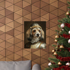 Havanese Medieval Knight Portrait Matte Poster, Regal Dog Art Print, Havanese Lover Gift, Wall Art