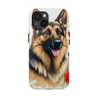 German Shepherd Watercolor Wildflower Field Phone Case | Premium Dog Prints | Tritan — view 5 of 28