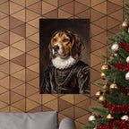 Beagle Renaissance Royal Portrait Matte Poster, Regal Dog Art Print, Beagle Lover Gift, Wall Art