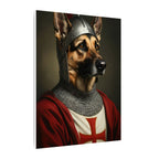 German Shepherd Medieval Knight Portrait Canvas Wall Art, Regal Dog Painting, German Shepherd Lover Gift, Stretched Canvas