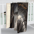 Great Dane Medieval Knight Portrait Regal Throw Blanket | Premium Dog Art | Tritan