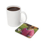 Poodle Oil Painting Soccer Portrait Coaster | Poodle Art Gift | Dog Mom Decor