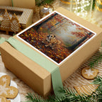 Acrylic English Bulldog - Autumn Woods | Kiss-Cut Stickers