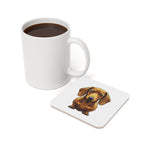Dachshund Low Poly Monochrome Gold Cork Back Coaster | Dog Lover Gift