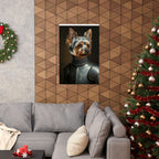 Yorkshire Terrier Medieval Knight Portrait Matte Poster, Regal Dog Art Print, Yorkshire Terrier Lover Gift, Wall Art