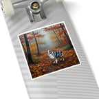 Acrylic Australian Shepherd - Autumn Woods | Kiss-Cut Stickers