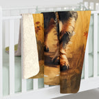 Dachshund Watercolor Meadow Golden Throw Blanket | Premium Dog Prints | Tritan — view 6 of 9