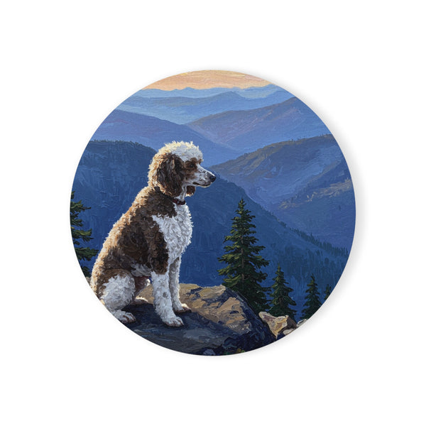 Acrylic Poodle - Mountain Overlook | Cork Back Coaster