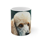 Poodle Watercolor Garden Peek Gift Set — Mug + Coaster + Sticker | Tritan