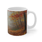 Acrylic English Bulldog - Autumn Woods | Ceramic Mug 11oz
