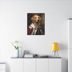 Golden Retriever Kings & Queens Royal Portrait Canvas Wall Art, Regal Dog Painting, Golden Retriever Lover Gift, Stretched Canvas