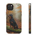 Acrylic Rottweiler - Autumn Woods | Tough Phone Case