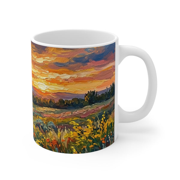 German Shepherd Acrylic Gallery Print Sunset Prairie Coffee Mug | Premium Dog Prints | Tritan