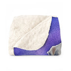 Rottweiler Watercolor Lavender Fields Throw Blanket | Premium Dog Art | Tritan