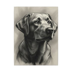 Labrador Retriever Charcoal Portrait Canvas Print | Dog Wall Art Gift | Black Lab Lover Decor | Pet Owner Minimalist Fine Art