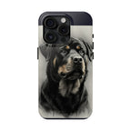 Charcoal Rottweiler Rottweiler Tough Phone Case - Rottweiler pride — gentle giants deserve great art — view 17 of 103