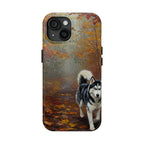 Acrylic Siberian Husky - Autumn Woods | Tough Phone Case