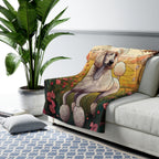 Poodle Low Poly Prairie Sherpa Fleece Blanket | Dog Lover Gift